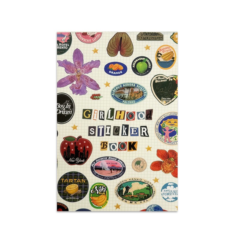 Vintage And Collectible Books - 新入荷 ヴィンテージ少女時代ステッカーブック レトロスタイル ガールズDIY装飾ステッカーコレクションブック