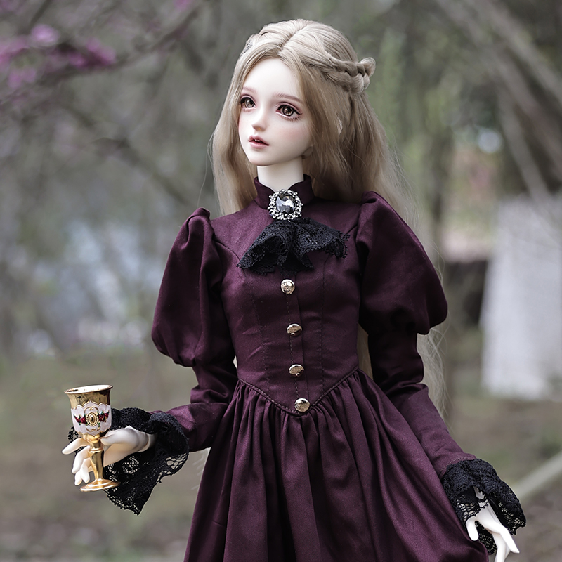 Vintage And Collectible Items - Elina bjd-エレガントなヴィンテージの女性の人形,かわいい人形,明るい紫色のドレス,樹脂,芸術的なおもちゃ,おとぎ話,1/3