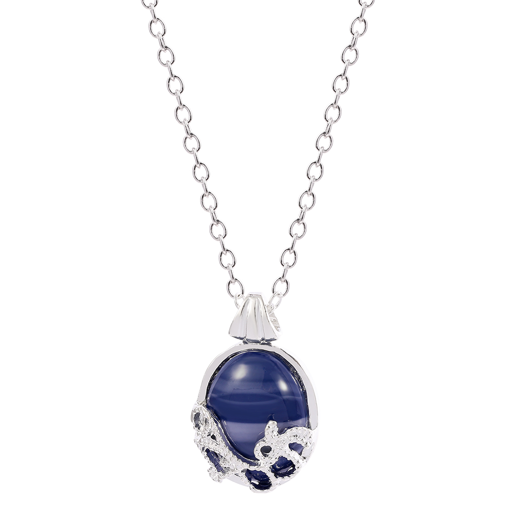 Vintage Necklace - ファッション映画ヴァンパイア・ダイアリーズネックレスヴィンテージキャサリンブルーストーンチョーカーペンダント女性用コスプレチャームジュエリー