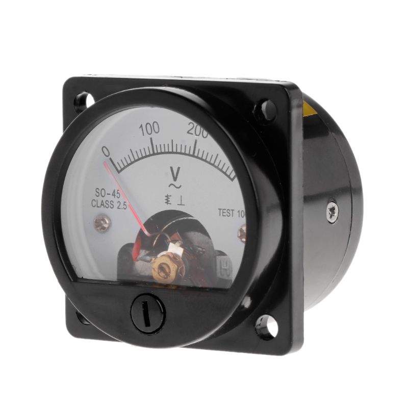Analog Meter Gauge - 電圧計so-45ac 0-300vラウンドアナログダイヤルパネルメーター電圧計ゲージブラック