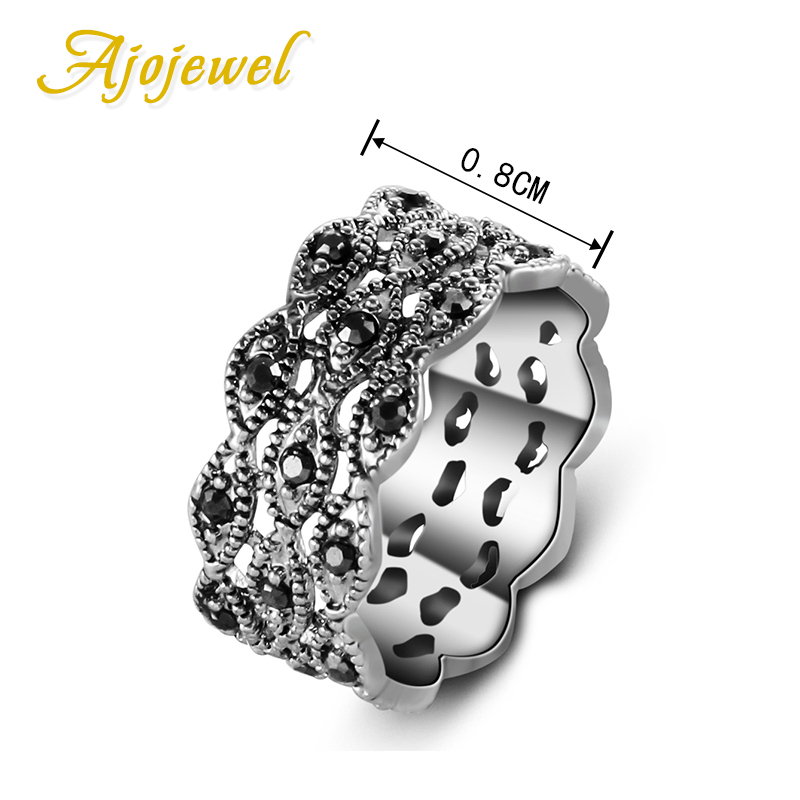 女性のためのAjojewel-3レベルのラインストーンリング - Vintage And Collectible Items のレビューと価格