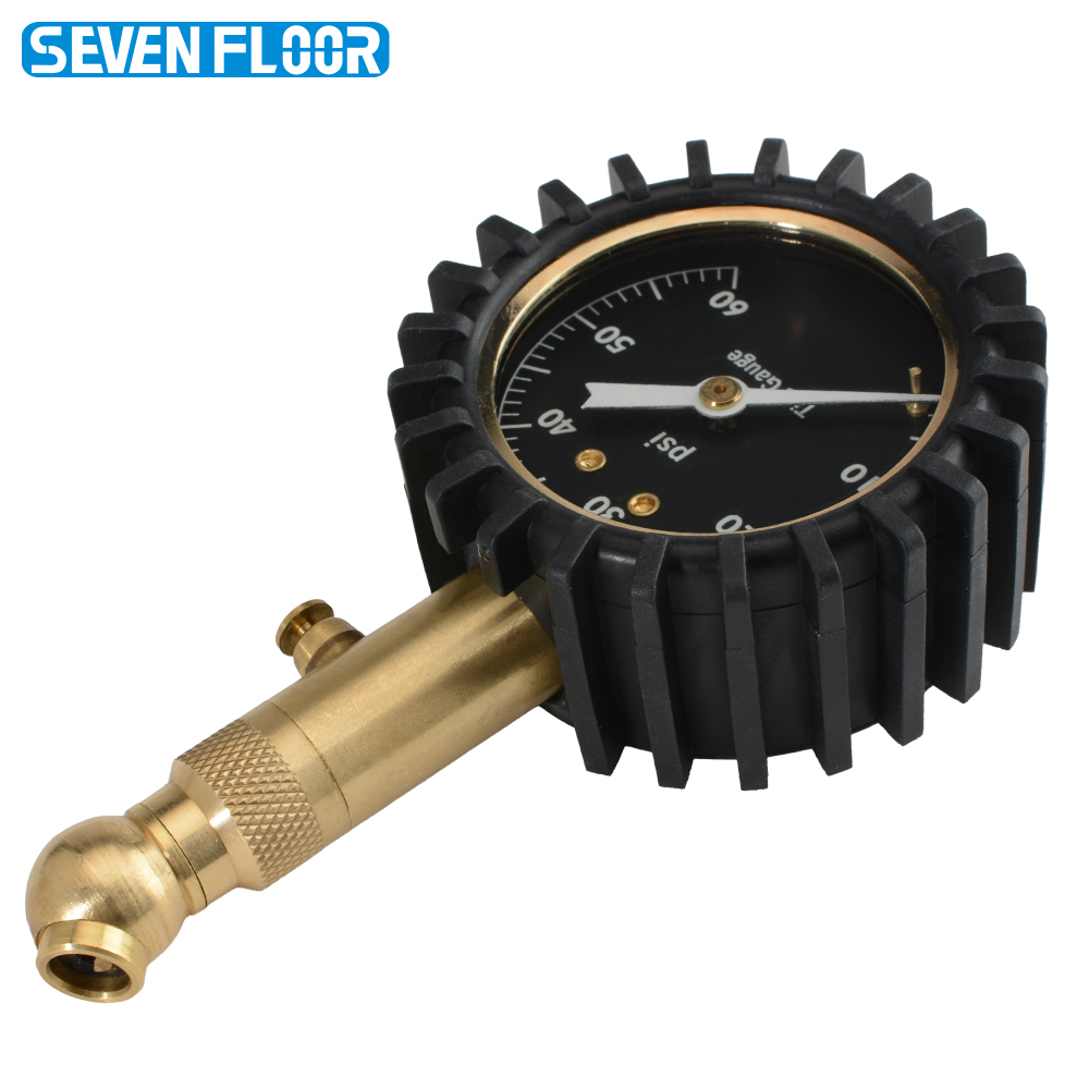 0-60PSI タイヤ空気圧計 2インチダイヤル式機械式銅製 - Analog Meter Gauge のレビューと価格