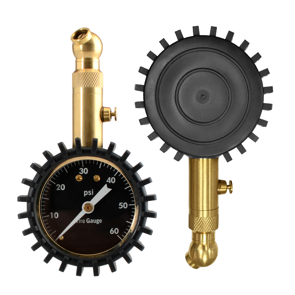 0-60PSI タイヤ空気圧計 2インチダイヤル式機械式銅製 - Analog Meter Gauge のレビューと価格