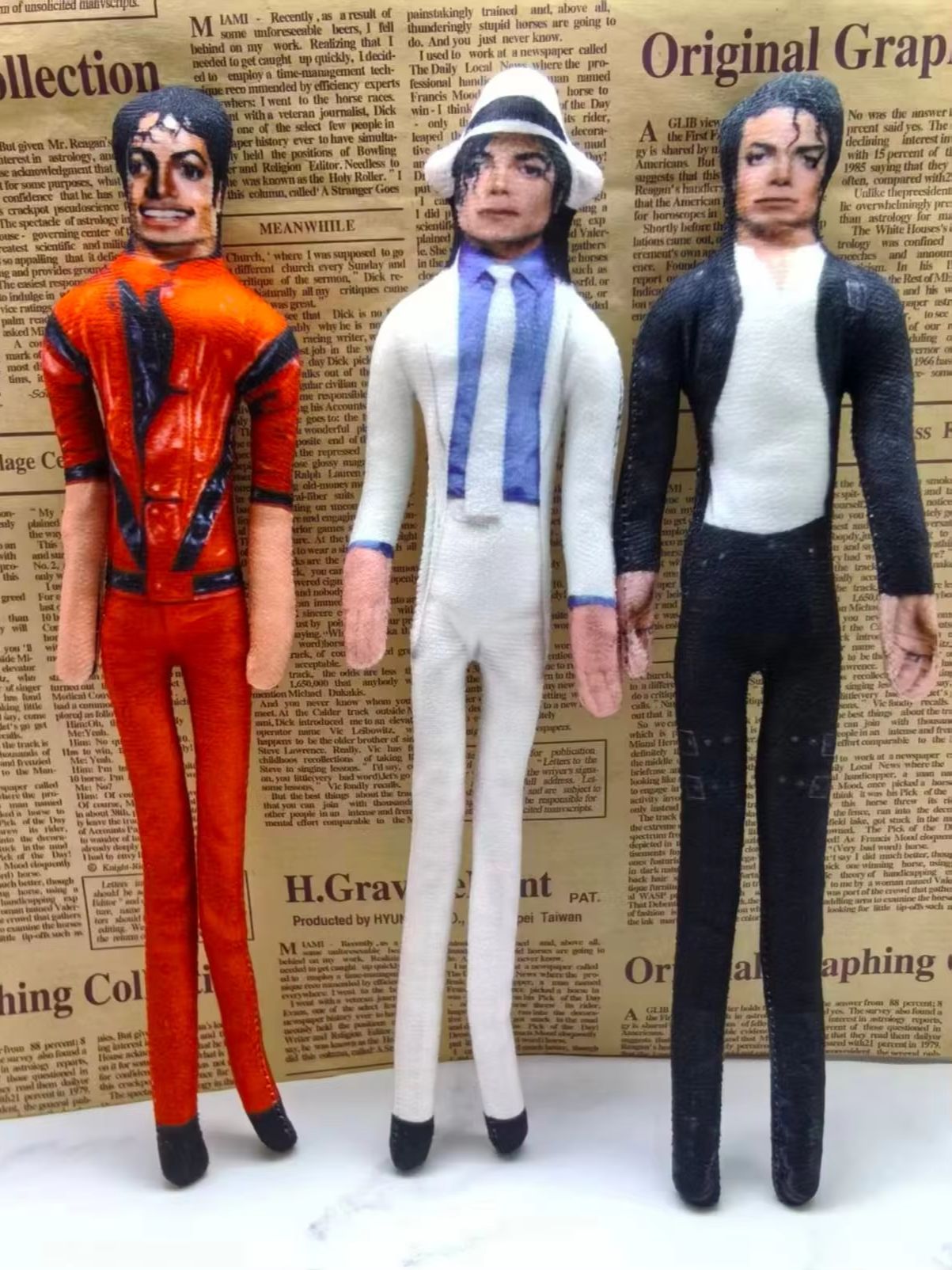 ヴィンテージMJマイケル・ジャクソンコスプレ小道具人形曲げら - Vintage Collectible Figures のレビューと価格