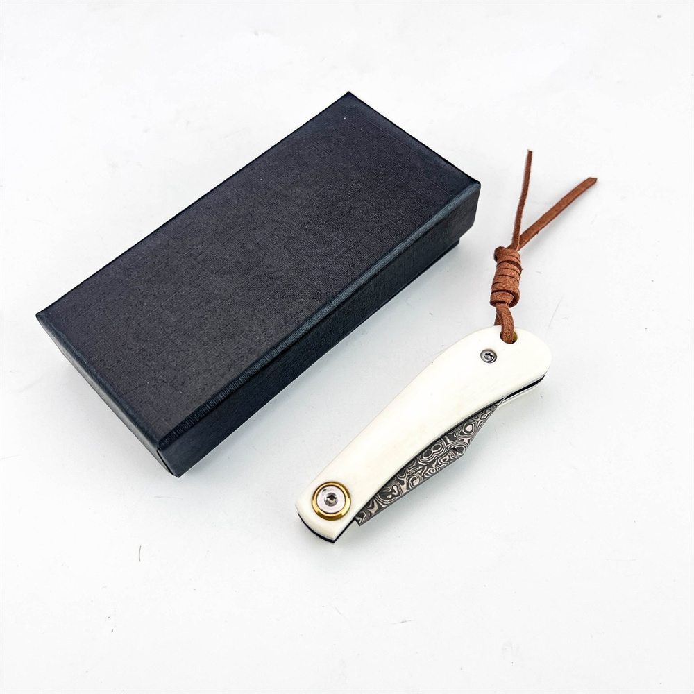 コンパクトなヴィンテージダマスカス折りたたみ式ポケットEDC - Vintage Collectible Pocket Knives のレビューと価格