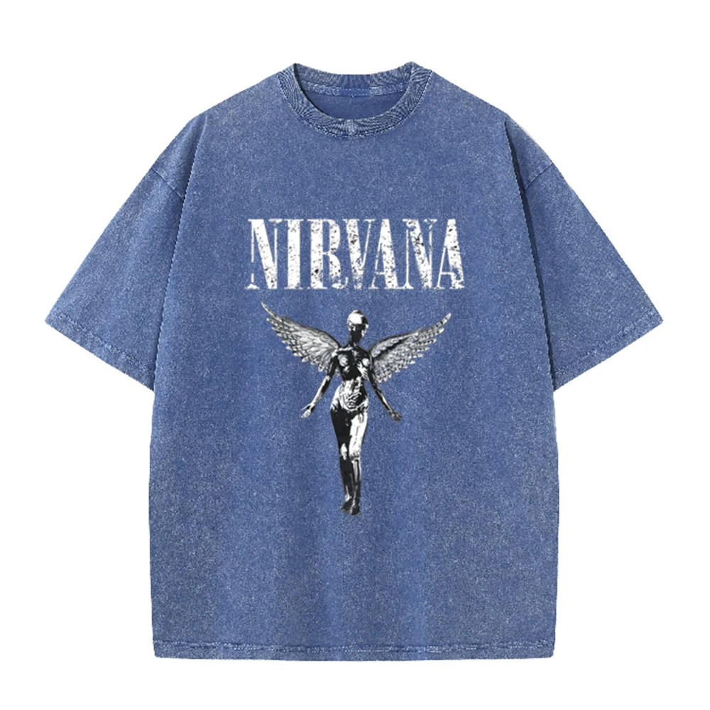 レトロアシッドウォッシュオーバーサイズTシャツ ニルヴァーナ - Vintage Collectible Figures のレビューと価格