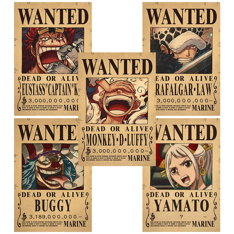 アニメ ルフィ ギア5 ワンピース 指名手配ポスター 四皇  - Vintage Collectible Figures のレビューと価格