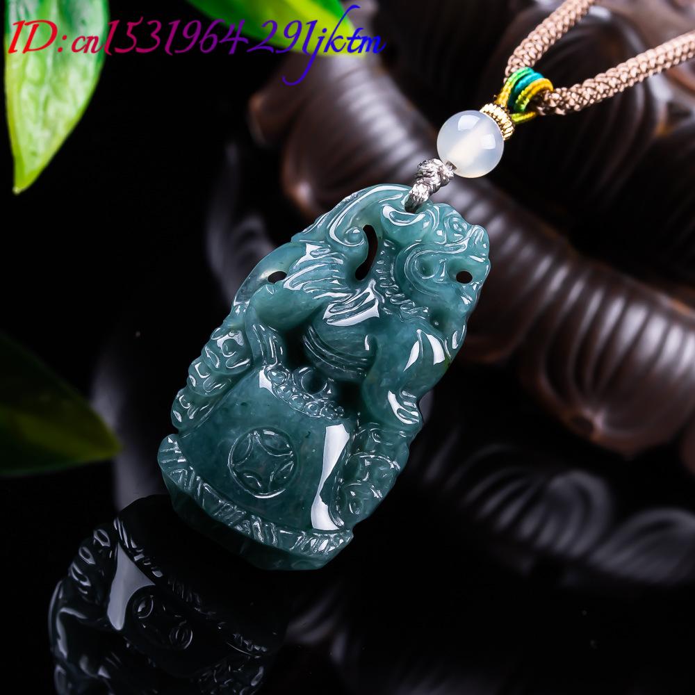 ビルマ翡翠貔貅ペンダントデザイナー宝石お守り本物の翡翠アクセ - Vintage Necklace のレビューと価格