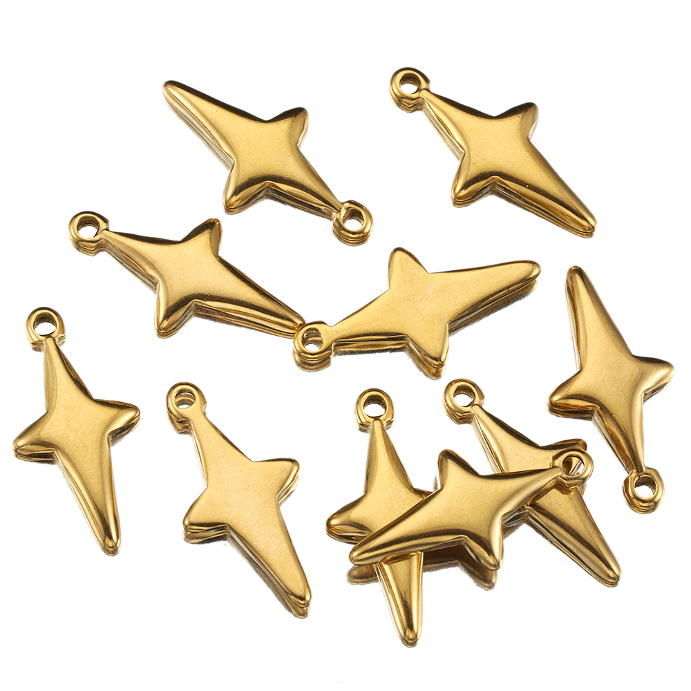 5 個のステンレス鋼ヴィンテージスター流星ペンダント DIY - Vintage Jewelry Collection のレビューと価格
