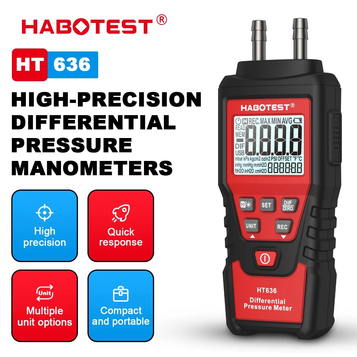 HABOTEST HT636 デジタル圧力計圧力計空気圧計差 - Analog Meter Gauge のレビューと価格