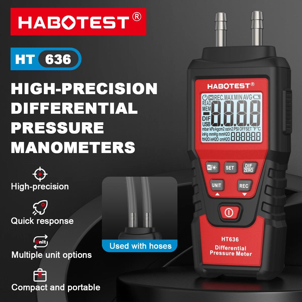 HABOTEST HT636 デジタル圧力計圧力計空気圧計差 - Analog Meter Gauge のレビューと価格