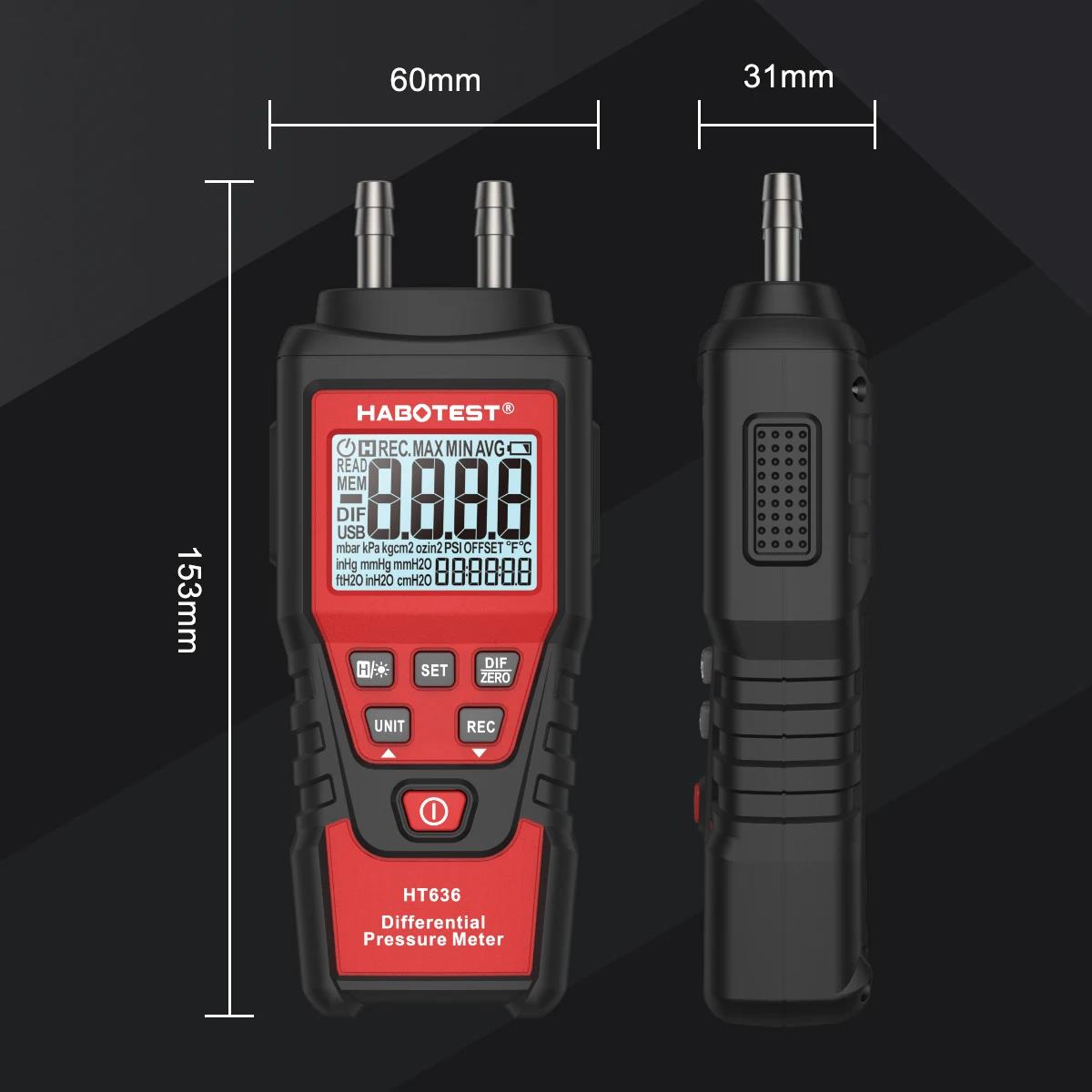 HABOTEST HT636 デジタル圧力計圧力計空気圧計差 - Analog Meter Gauge のレビューと価格
