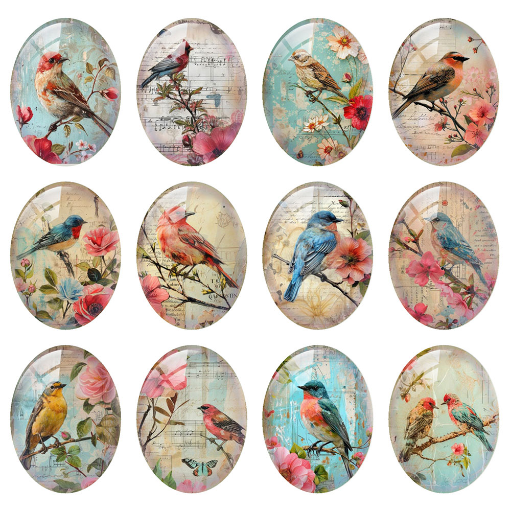 ランダムミックスラウンド/オーバル/スクエアヴィンテージ鳥花 - Vintage Jewelry Collection のレビューと価格