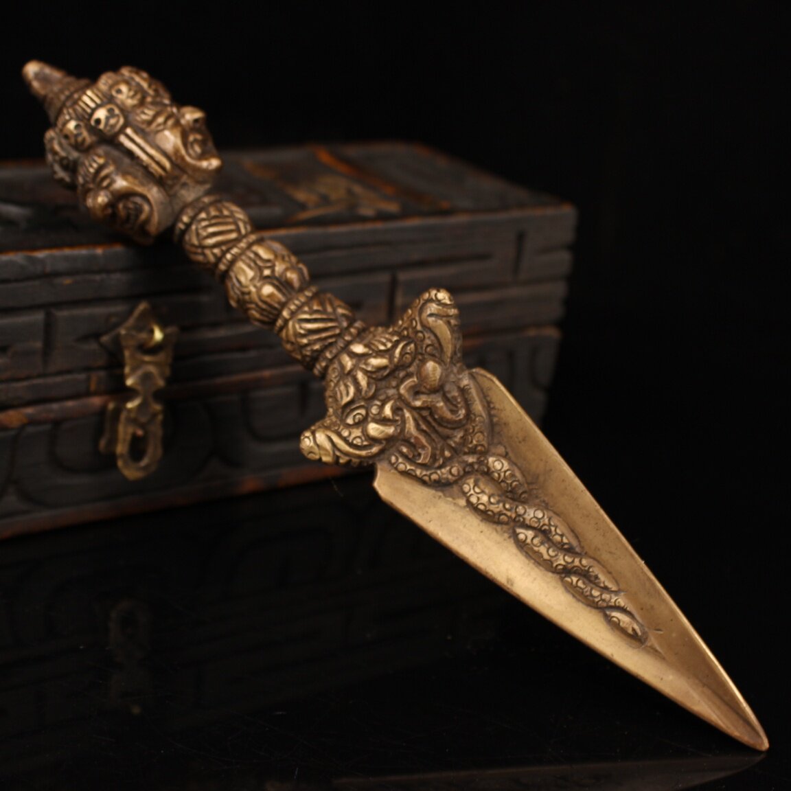 ヴィンテージ古銅製手作りチベット仏教金剛杵プルバ儀式用具像重 - Collectible Vintage Tools のレビューと価格