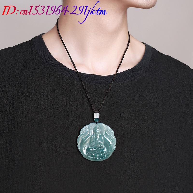 天然ビルマ翡翠仏陀ペンダントネックレス宝石本物の翡翠ヴィンテ - Vintage Necklace のレビューと価格