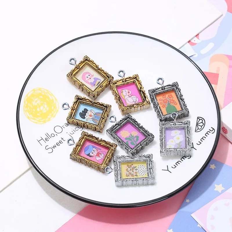 10 個フラットバックカボションヴィンテージ樹脂フォトフレー - Vintage Jewelry Collection のレビューと価格