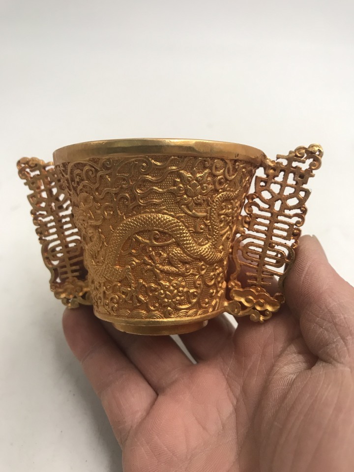 ヴィンテージコレクション金銅製二龍ワインカップ乾隆様式アンテ - Collectible Vintage Wine のレビューと価格