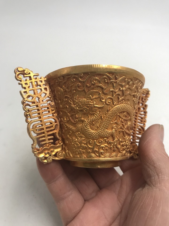 ヴィンテージコレクション金銅製二龍ワインカップ乾隆様式アンテ - Collectible Vintage Wine のレビューと価格