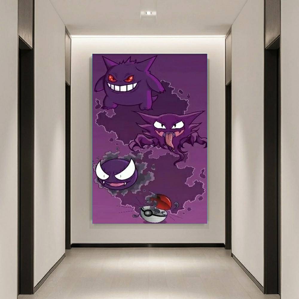 日本のポケモンモザイク絵画,ヴィンテージ,大きなステッチ,ダ - Vintage Pokemon Collectible のレビューと価格