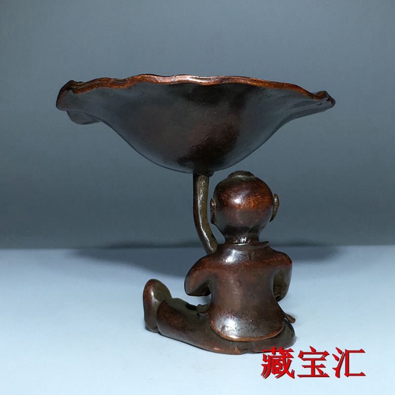 ヴィンテージアンティーク蓮の葉子供像ブロンズ製田舎古物コレク - Vintage And Collectible Items のレビューと価格