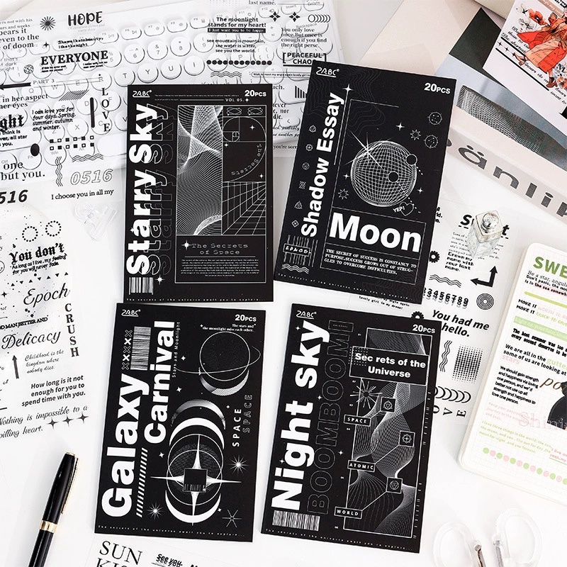 ヴィンテージテキストステッカーブック 20枚入り、星空ノート - Vintage And Collectible Books のレビューと価格