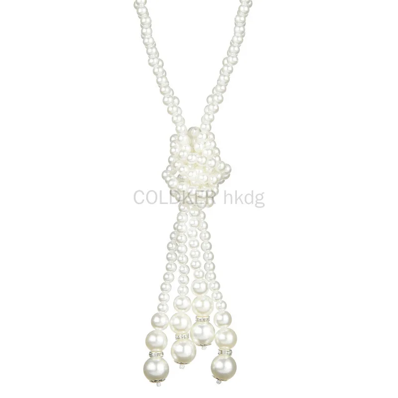 1920年代風パールネックレス フェイクパール ギャツビーア - Vintage Necklace のレビューと価格