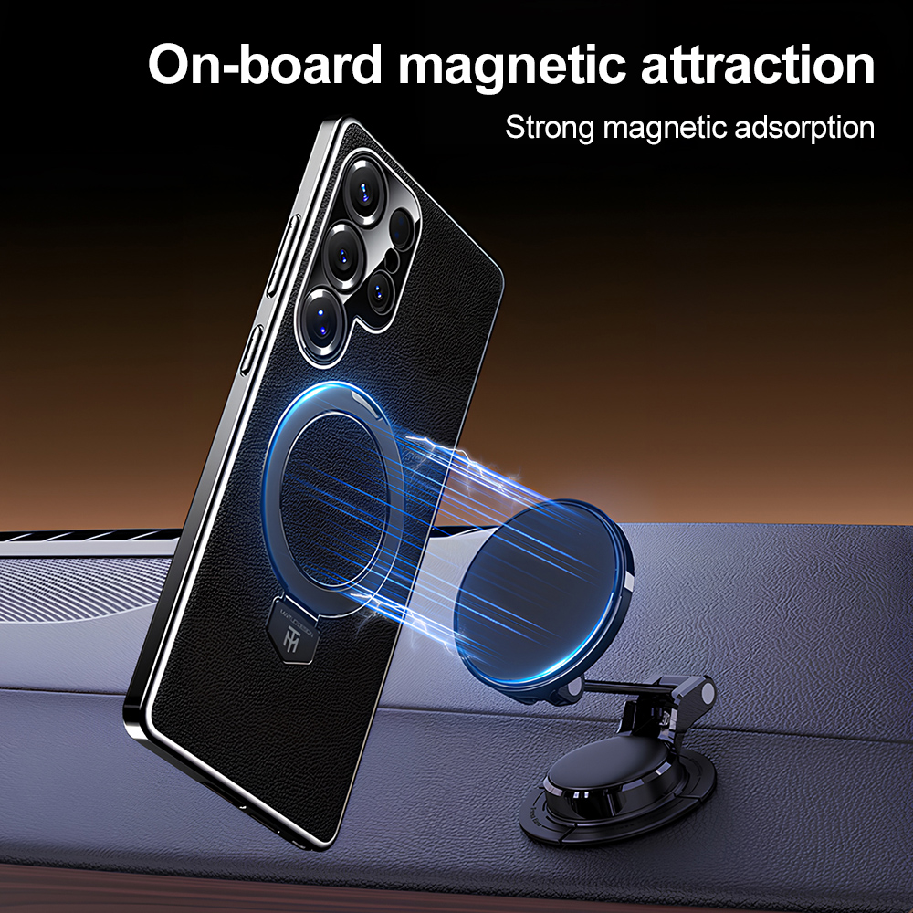 Magsafe対応 マグネット式ブラケット付きスマホケース  - Camera Leather Case のレビューと価格