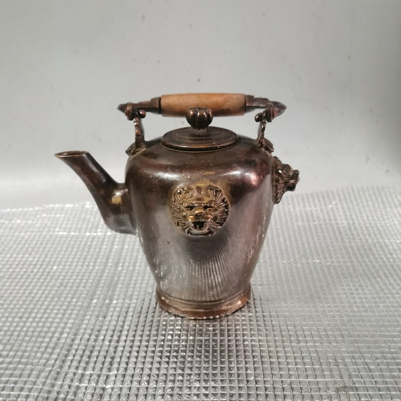 古い銅製品、銅製の動物の耳型ハンドル付きケトル、水筒、ワイン - Collectible Vintage Wine のレビューと価格