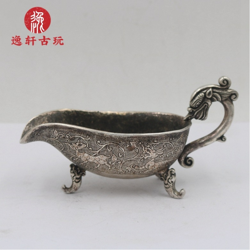 アンティーク雑貨、古い銀器、三足龍のワインカップ、宮殿民俗の - Collectible Vintage Wine のレビューと価格