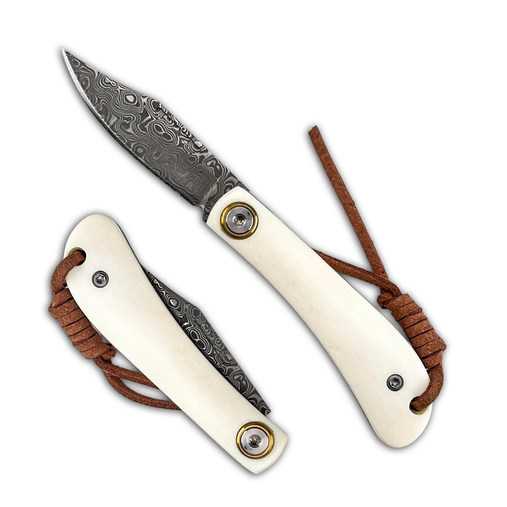 ヴィンテージダマスカス折りたたみ式EDCポケットナイフ、アイ - Vintage Collectible Pocket Knives のレビューと価格
